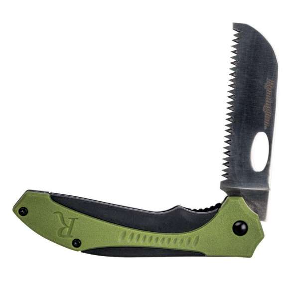 Remington Sportsman Folding Knife Saw Blade Green and Black