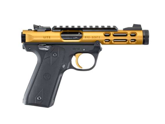 RUGER MKIV 22/45 LT 22LR 4.4" GLD/SY