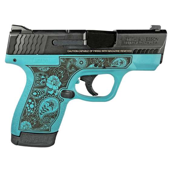 S&W M&P Shield 2.0 Paisley Aztec Frame 9mm Luger 7rd & 8rd Magazines 3.1" Barrel No Thumb Safety