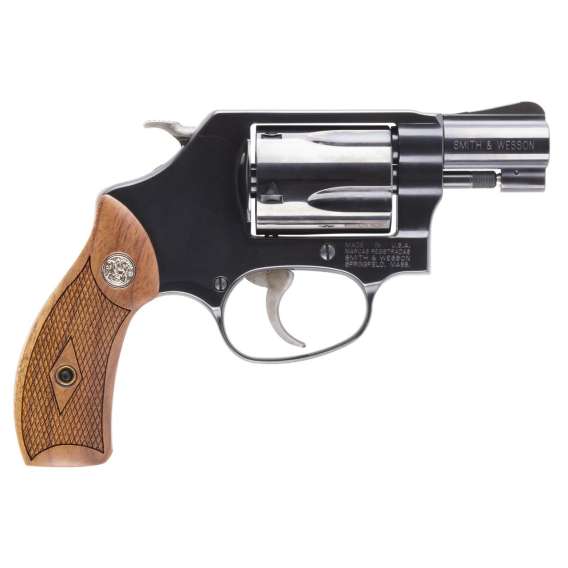 S&W Classics M36 Handgun .38 Spl 5rd Capacity 1.875" Blued Barrel Wood Grips