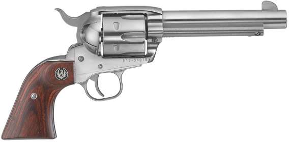 RUGER VAQUERO STAINLESS 45 COLT SA REVOLVER 4.62 BBL Gloss STS