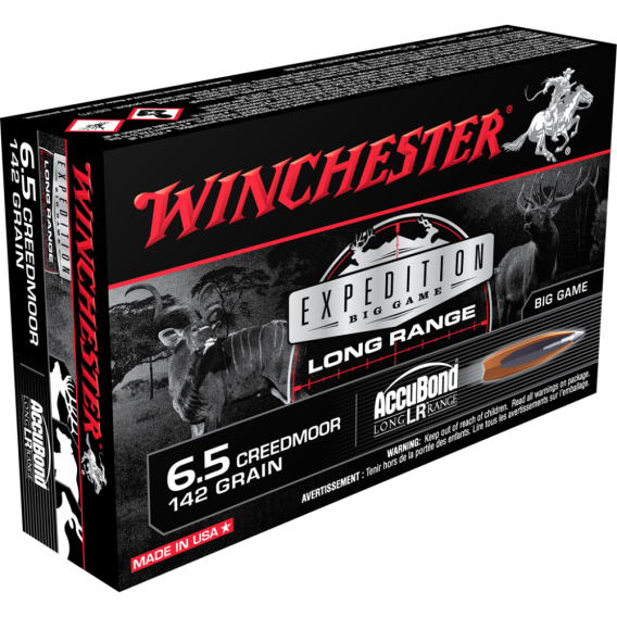 Winchester Expedition Big Game Long Range Rifle Ammunition 6.5 Creedmoor 142 gr. AB 2700 fps 20/ct