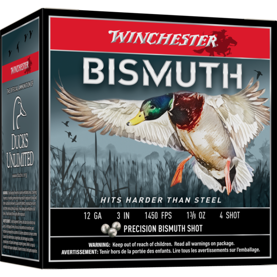 Winchester Bismuth Shotgun Ammunition 12 ga 3 #4 1-3/8 oz 1450 fps 25/ct