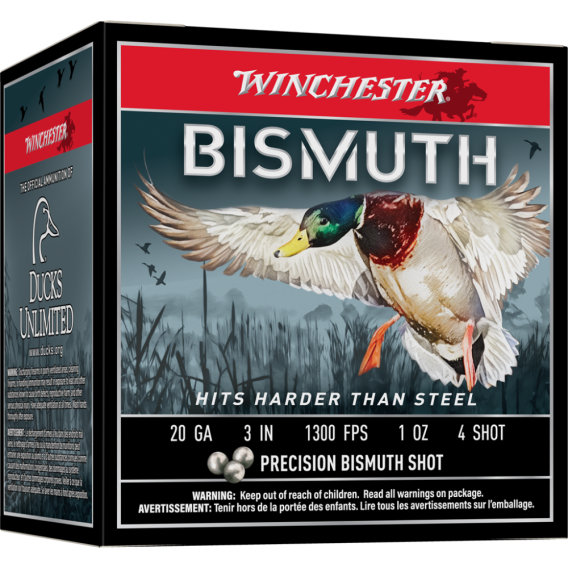 Winchester Bismuth Shotshell 12 ga 3" 1 oz 1300 fps #4 25/ct