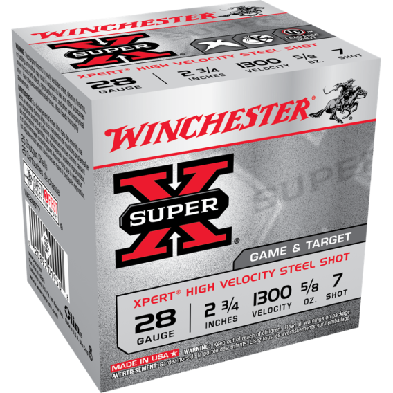 Winchester Xpert Steel Shotshells 28 ga 2-3/4" 5/8 oz 1300 fps #7 25/ct