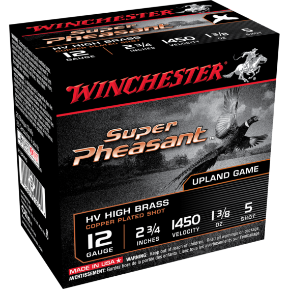Winchester Super-X Super Pheasant Shotshells 12 ga 2-3/4" 1-3/8 oz 1450 fp #5s 25/ct
