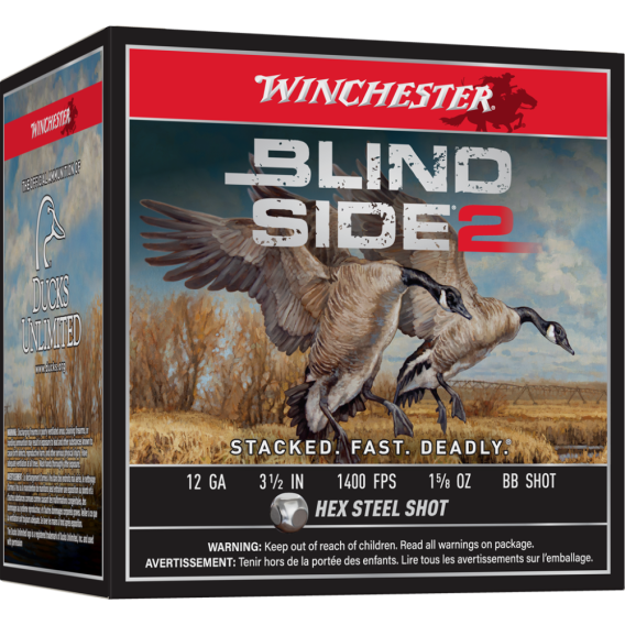 Winchester Blind Side 2 Shotshells 12 ga 3-1/2" 1-5/8 oz 1400 fps #BB 25/ct
