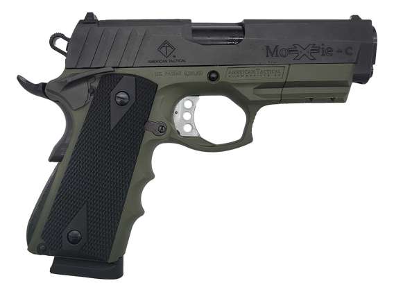ATI FXH Hybrid 45ACP FXH-45 Polymer Frame 1911 Pistol - Battlefield Green | 4.25" Barrel | 8rd | Moxie Version | 4140 Commander Slide