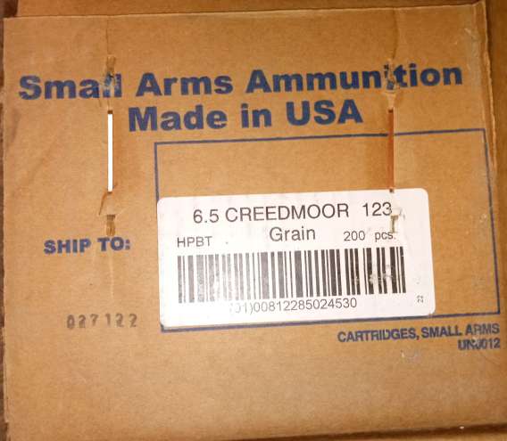 Armscor 6.5 Creedmoor Rifle Ammo - 123 Grain |Hollow Point Boat Tail | 200rd Case (10 Boxes)