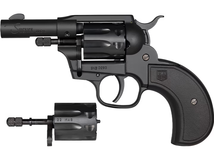 Diamondback Firearms Sidekick Revolver - Black Cerakote | .22LR / .22Mag | 3" Barrel | 9rd | Birds Head Grip