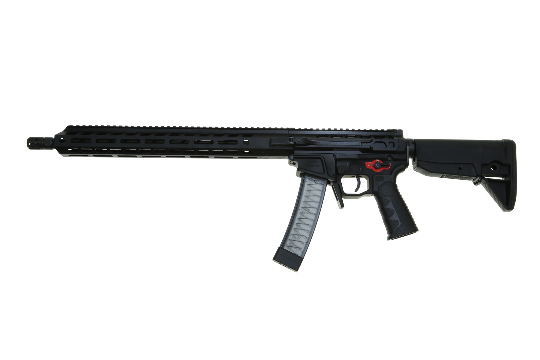 Wraithworks WARSCORP9 Side-charging AR Rifle - Black | 9mm | 16" Barrel | 13" M-LOK Rail | Accepts Scorpion Mags | Installed BSFIII Trigger