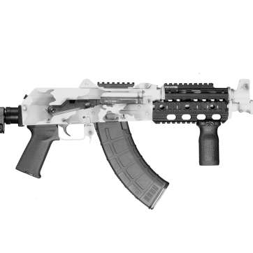 Zastava ZPAP92 AK-47 Rifle - Artic White Camo | 7.62x39 | 16.5" Barrel | Pinned and Welded Muzzle Extension| Magpul CTR Stock