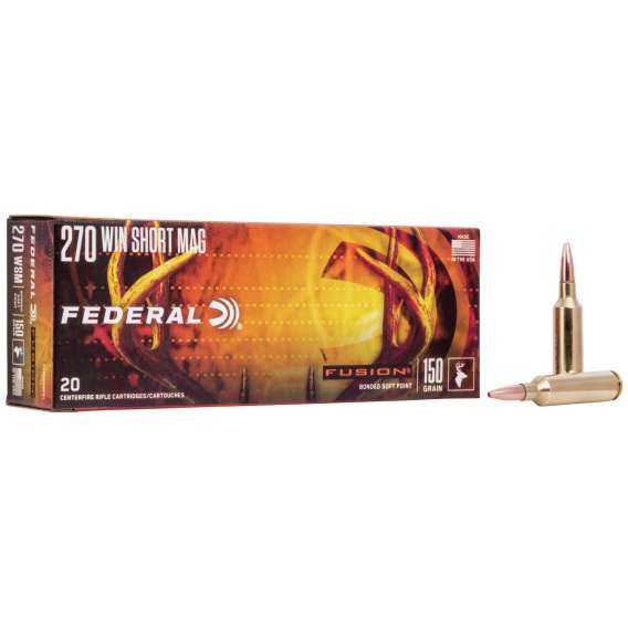 Federal Fusion Rifle Ammunition .270 WSM 150 gr BTSP 3060 fps - 20/box