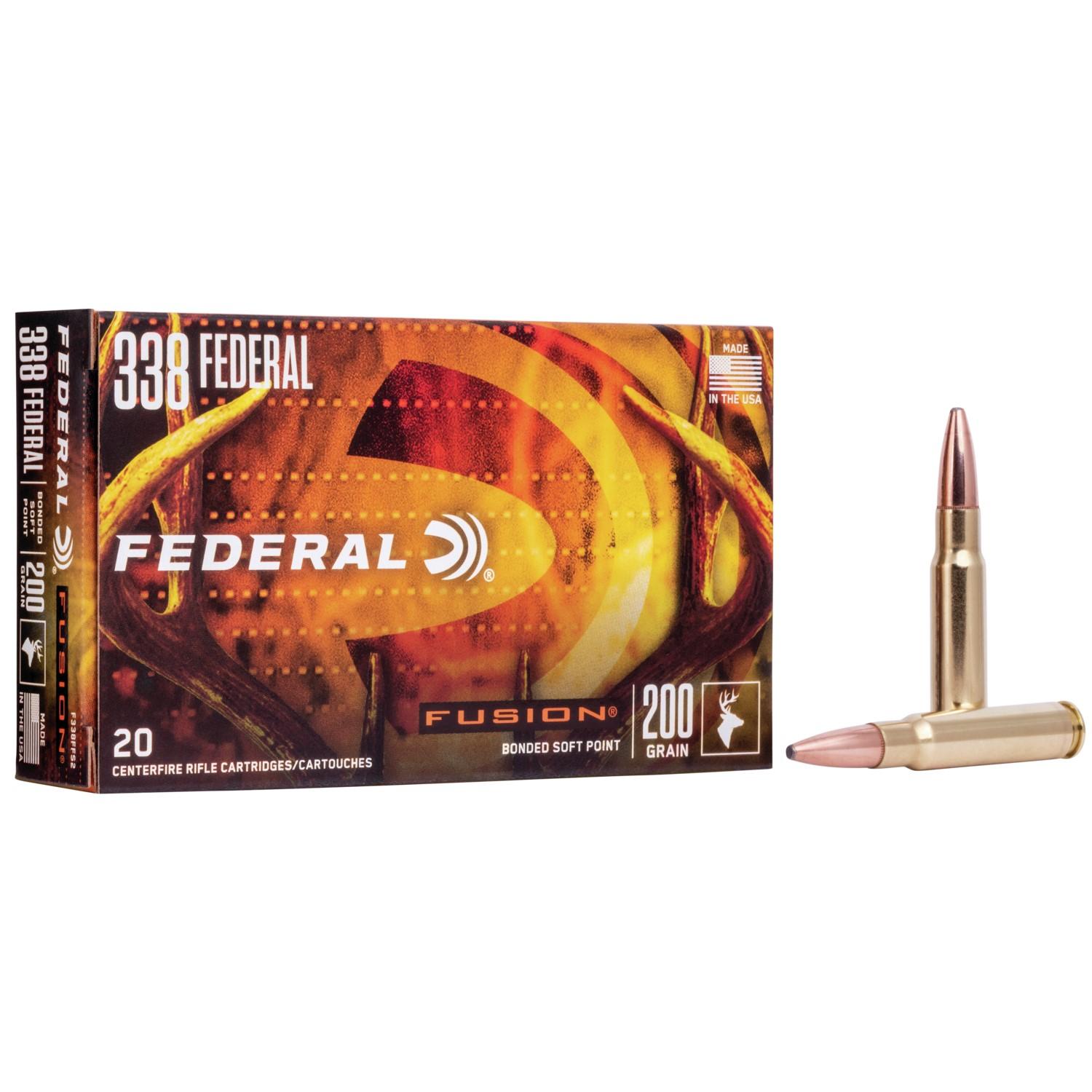 Federal Fusion Rifle Ammunition .338 Federal 200 gr BTSP 2700 fps - 20/box