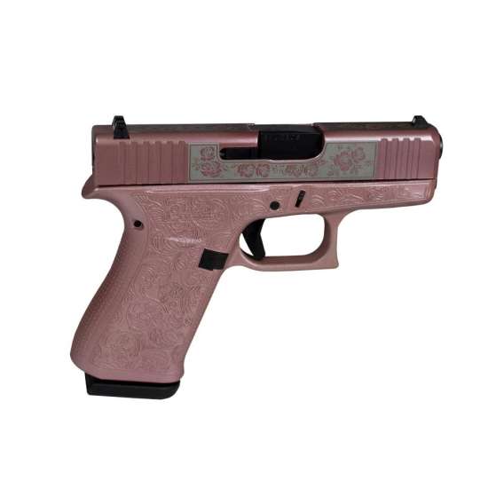 Glock 43X Custom Engraved "Glock & Roses" US Handgun 9mm Luger 10rd Magazine(2) 3.41" Barrel
