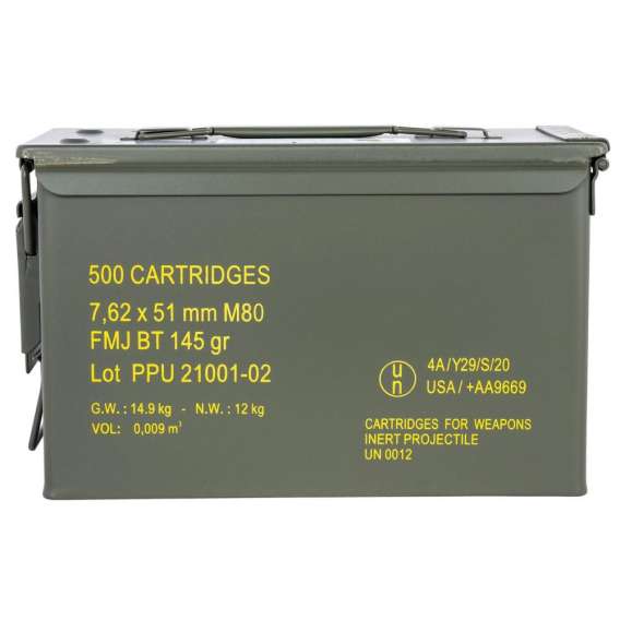 7.62x51 RangeMaster FMJBT 145gr Metal Can 500 Rounds