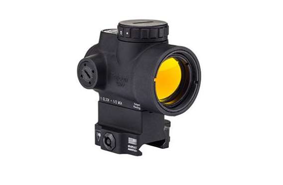 Trijicon MRO Adjustable Green Dot Reflex Sight w/Full Co-Witness Levered Quick Release Mount - 1x25mm 2.0 MOA Dot Black Matte