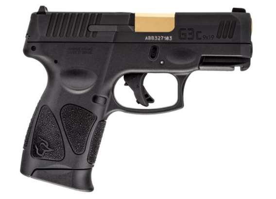 TAURUS G3C 9MM BLK/BLK GOLD BBL 12+1