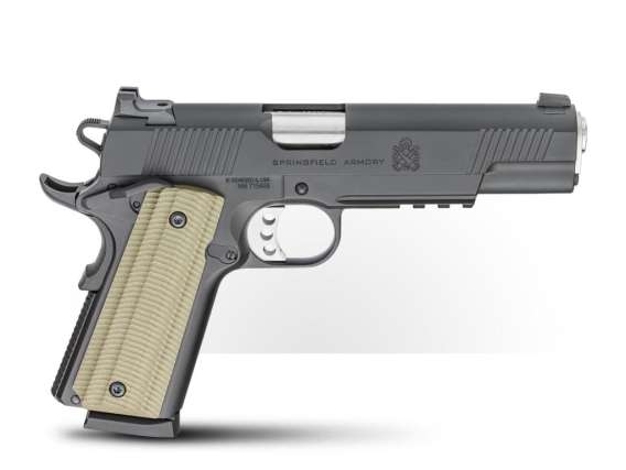 Springfield 1911 Operator Handgun .45 ACP 8rd(2) Magazines 5" Stainless Barrel VZ Grips