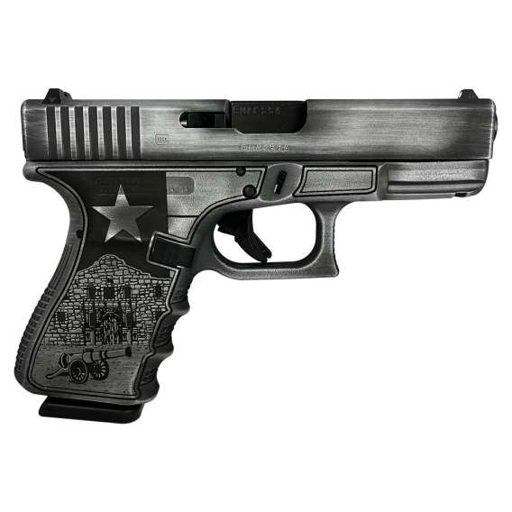 Glock 19 Gen 3 Custom "Texas Silver" Handgun 9mm Luger 15/rd Magazines (2) 4" Barrel Austria