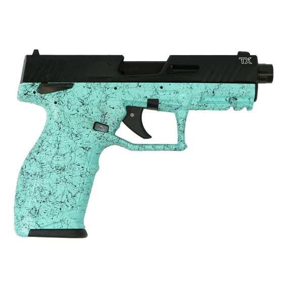 Taurus TX22 Gen 2 Handgun .22 LR 16&22rd Magazines (2) 4.6" Barrel Cyan Splatter Grip/Black Slide Optics Ready