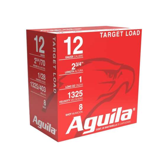 Aguila High Velocity Sporting Clays Shotshells 12 ga 2-3/4" 1oz 1325 fps #8 25/ct