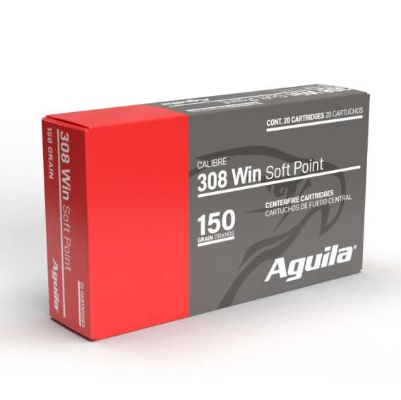 Aguila Rifle Ammunition 308 Win 60gr SP 2810 fps 20/ct