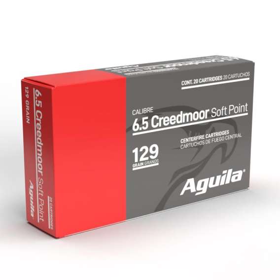 Aguila Rifle Ammunition 6.5 Creedmoor 129gr SP 2810 fps 20/ct