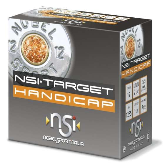 Nobel Sport Target Handicap Shotshells 12 ga 2-3/4" 1-1/8 oz 1265 fps #8 25/ct