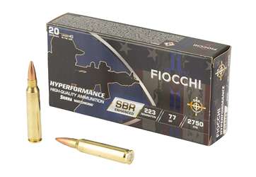 FIOCCHI HYPR SBR 223REM 77GR 20/200