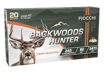 FIOCCHI BKWD HNTR 243WIN 80GR 20/200