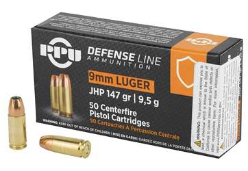 PPU 9MM JHP 147GR 50/1000