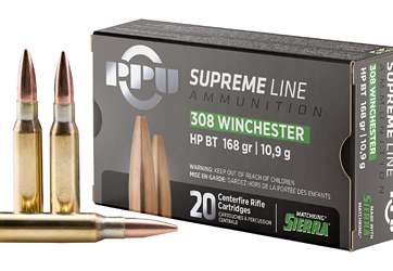 PPU SUPREME 308WIN 168GR HPBT 20/200