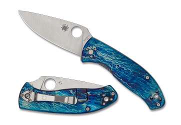 SPYDERCO TENACIOUS TI DISRY BLU/SLV