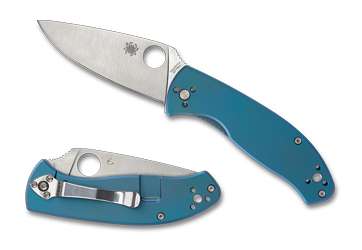 SPYDERCO TENACIOUS TI 3.35" BLUE/SLV