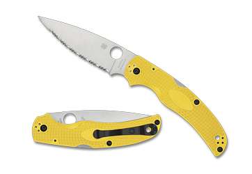 SPYDERCO NATIVE CHF SALT LW YLW SRTD