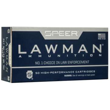 Speer Lawman Handgun Ammunition .357 SIG 125 gr TMJ 1350 fps 50/ct