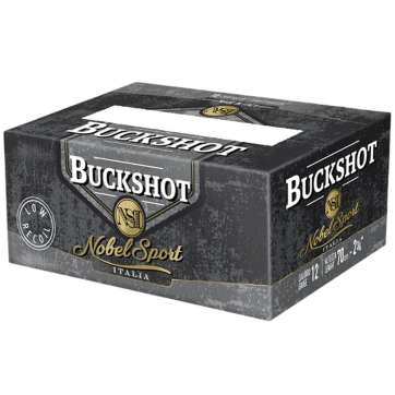 Noble Sport Buckshot Law Enforcement Shotshells 12ga 2-3/4" 9 pellet 1200 fps #00 250/ct Case (25-10/ct Boxes)