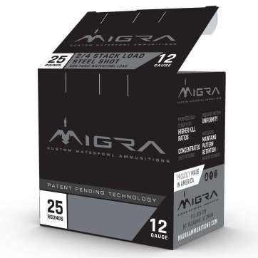 Migra Waterfowl Steel Shot Shotshell 20 ga 3" 1 oz 1350 fps #4 #6 25/ct