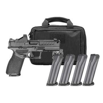 Springfield Gear Pac Echelon 4.5F Comp Handgun 9mm Luger 15rd(4) Magazines 4.5" Barrel U-Notch Sights Green Dot & Bag