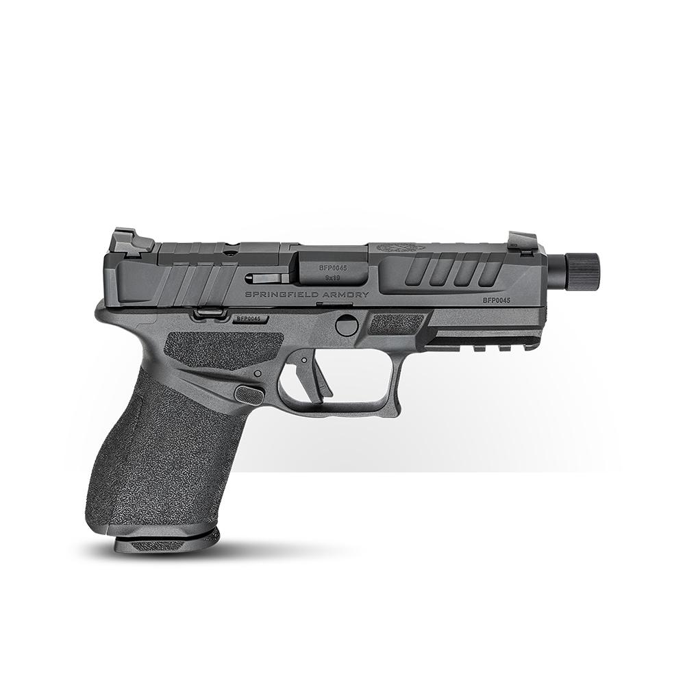 Springfield Armory Echelon 4.0C Handgun 9mm Luger 15rd (1) & 18rd (1) Magazines 4.7" 5x28 Threaded Barrel Black 3-Dot Tritium