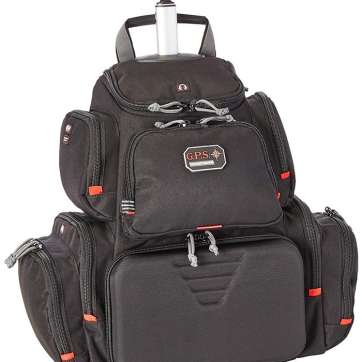G-Outdoors Rolling Handgunner Backpack with 4 Handgun Cradle-Black