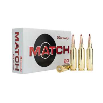 Hornady Match ELD Rifle Ammunition .22 Creedmoor 80gr PT 3285 fps 20/ct