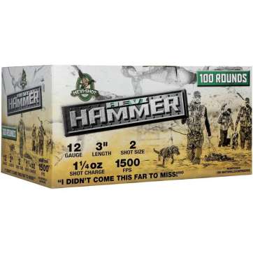 Hevi-Shot HEVI-Hammer Shotshells 12ga 3" 1-1/4oz 1500 fps #2 100/ct