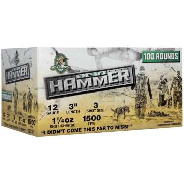 Hevi-Shot HEVI-Hammer Shotshells 12ga 3" 1-1/4oz 1500 fps #3 100/ct