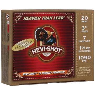 HEVI-Shot HEVI-13 Shotshells 20ga 3" 1-1/4oz 1090 fps #7 5/ct
