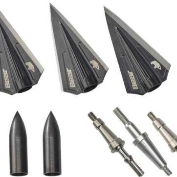Bear Archery RazorHead VWS Single Bevel Broadhead Kit - Black