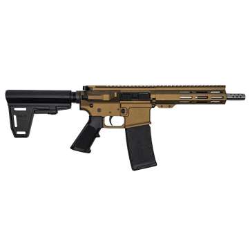 GLFA 223 Wylde Braced Pistol .223 Wylde 30rd Magazine 7.5" Stainless Steel Barrel Bronze Finish