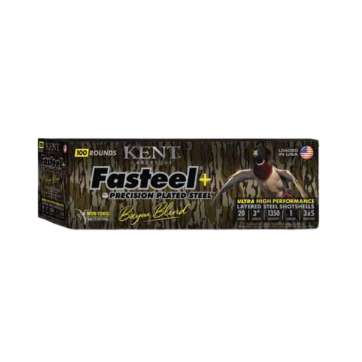 Kent Fasteel+  Precision Plated Steel Bayou Blend Shotshells 20ga 3" 1oz 1350 fps #3 & #5 100/ct