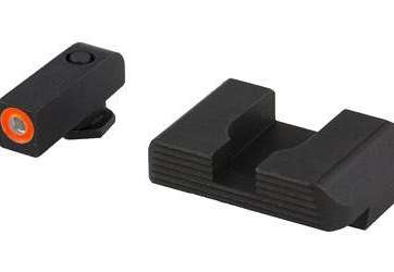 Ameriglo Glock Gen1-4 Hackathorn Sight for Glock 42-43 Green Tritium Orange Front - Black Serrated Rear